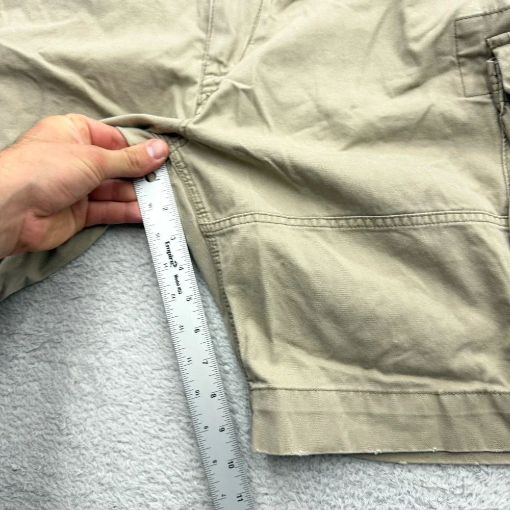 Polo Ralph Lauren Mens Khaki Tan Cotton Cargo Shorts Size 42 Classic Fit